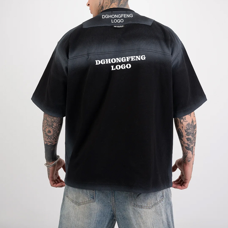 Black Acid Wash Men T Shirt Edgy Urban Look